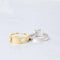 Bague 60 Bague solitaire entourage diamants en or gris et or jaune 18k 58 Facettes 1