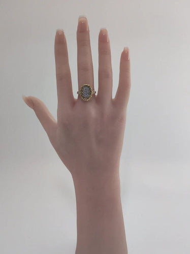 Bague 53 Laurier - Bague en or jaune 18K et diamants 58 Facettes