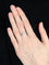 Bague 52 Bague solitaire en or blanc 18K avec diamant 0,61 ct et diamants 58 Facettes