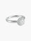 Bague 52 Bague solitaire en or blanc 18K avec diamant 0,61 ct et diamants 58 Facettes