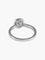 Bague 52 Bague solitaire en or blanc 18K avec diamant 0,61 ct et diamants 58 Facettes
