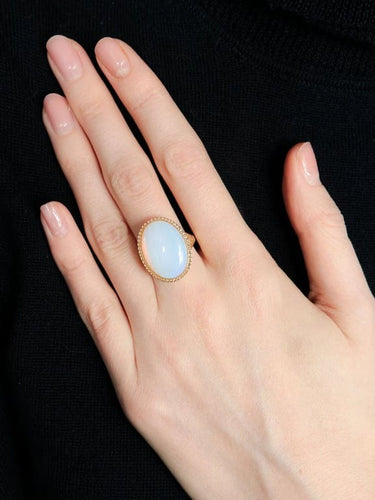 Bague 53 Bague opale en or jaune 14K 58 Facettes