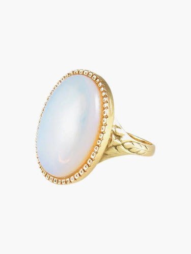 Bague 53 Bague opale en or jaune 14K 58 Facettes