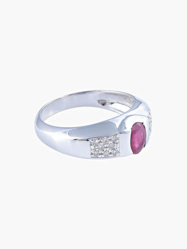 Bague 62 Bague rubis et diamants en or blanc 18K 58 Facettes