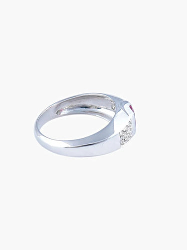 Bague 62 Bague rubis et diamants en or blanc 18K 58 Facettes