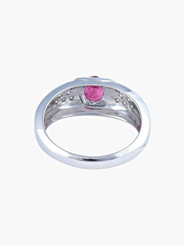 Bague 62 Bague rubis et diamants en or blanc 18K 58 Facettes