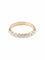 Bague 53 Demi-alliance - Bague en or jaune et diamants 58 Facettes