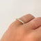 Bague 53 Demi-alliance - Bague en or jaune et diamants 58 Facettes