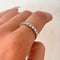 Bague 61 Demi-alliance - Bague en or blanc 18k et diamants 1,05 ct 58 Facettes