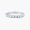 Bague 61 Demi-alliance - Bague en or blanc 18k et diamants 1,05 ct 58 Facettes