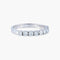 Bague 61 Demi-alliance - Bague en or blanc 18k et diamants 1,05 ct 58 Facettes