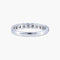 Bague 61 Demi-alliance - Bague en or blanc 18k et diamants 1,05 ct 58 Facettes