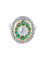 Bague 50 Bague diamants et émeraudes en or blanc et or jaune 18K 58 Facettes
