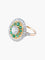 Bague 50 Bague diamants et émeraudes en or blanc et or jaune 18K 58 Facettes