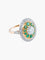 Bague 50 Bague diamants et émeraudes en or blanc et or jaune 18K 58 Facettes