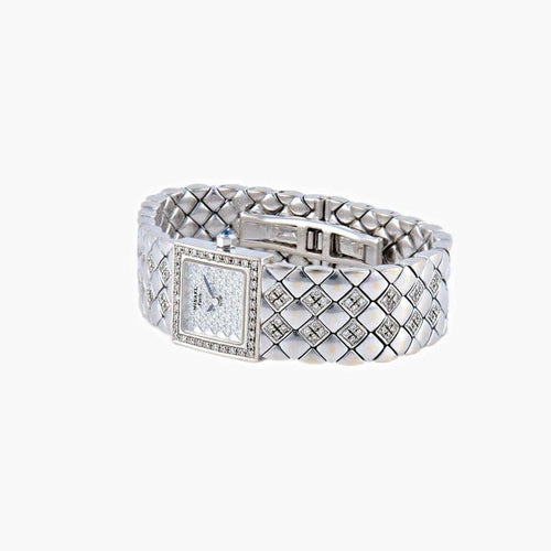 Montre MIKAEL - Montre en or blanc 18 k sertie de diamants 58 Facettes M8236