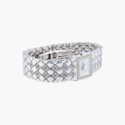 Montre MIKAEL - Montre en or blanc 18 k sertie de diamants 58 Facettes M8236