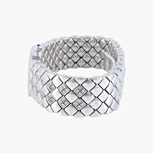 Montre MIKAEL - Montre en or blanc 18 k sertie de diamants 58 Facettes M8236