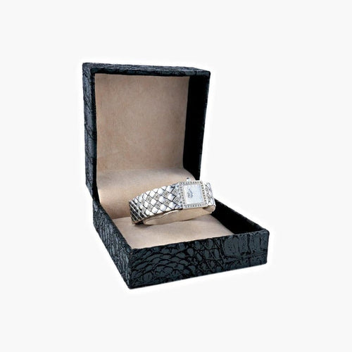 Montre MIKAEL - Montre en or blanc 18 k sertie de diamants 58 Facettes M8236