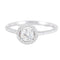 Bague 52 Bague solitaire en or blanc 750 avec diamants 0,40 ct 58 Facettes