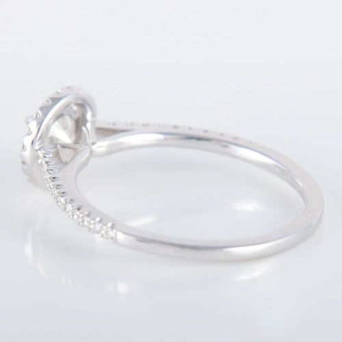 Bague 52 Bague solitaire en or blanc 750 avec diamants 0,40 ct 58 Facettes