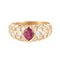 Bague 54 Bague rubis et diamants en or jaune 750 58 Facettes 8392