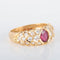 Bague 54 Bague rubis et diamants en or jaune 750 58 Facettes 8392