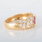Bague 54 Bague rubis et diamants en or jaune 750 58 Facettes 8392