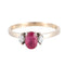Bague 57 Bague rubis épaulée en or blanc 750 58 Facettes 8397