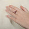 Bague 57 Bague rubis épaulée en or blanc 750 58 Facettes 8397