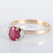 Bague 57 Bague rubis épaulée en or blanc 750 58 Facettes 8397