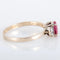 Bague 57 Bague rubis épaulée en or blanc 750 58 Facettes 8397