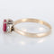 Bague 57 Bague rubis épaulée en or blanc 750 58 Facettes 8397