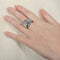 Bague 50 Bague tank à pont en platine sertie de diamants 58 Facettes 8318