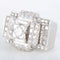 Bague 50 Bague tank à pont en platine sertie de diamants 58 Facettes 8318