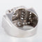 Bague 50 Bague tank à pont en platine sertie de diamants 58 Facettes 8318