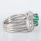 Bague 53 Bague en forme de 8 en or blanc 750 avec émeraudes et diamants 58 Facettes 8397