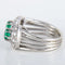 Bague 53 Bague en forme de 8 en or blanc 750 avec émeraudes et diamants 58 Facettes 8397