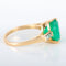 Bague 51 Bague cœur en or jaune 750 avec émeraude et diamants 58 Facettes 8392