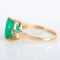Bague 51 Bague cœur en or jaune 750 avec émeraude et diamants 58 Facettes 8392