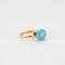 Bague 53 Pomellato Capri - Bague en or jaune, céramique bleue et améthystes 58 Facettes