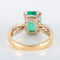 Bague 54 Bague émeraude rectangulaire en or jaune et or blanc 750 et diamants 58 Facettes 8397