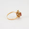 Bague 57 Bague marguerite en or jaune 750 rubis et diamants 58 Facettes 8475