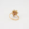 Bague 57 Bague marguerite en or jaune 750 rubis et diamants 58 Facettes 8475