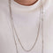 Collier Sautoir en platine avec diamants 58 Facettes