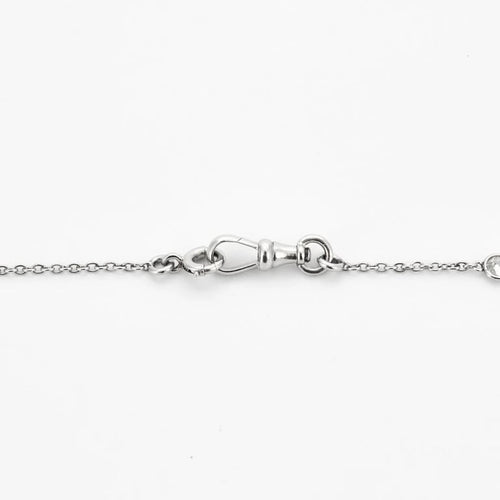 Collier Sautoir en platine avec diamants 58 Facettes