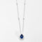 Collier Pendentif sur chaîne en or blanc avec saphir et diamants 58 Facettes