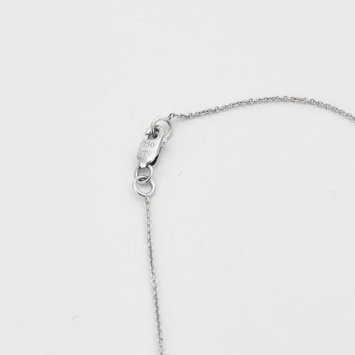 Collier Pendentif sur chaîne en or blanc avec saphir et diamants 58 Facettes