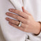 Bague 53 Bague en or blanc 750 sertie de nacre 58 Facettes