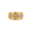 Bague 52 Bague jonc pavée de diamants en or jaune 750 58 Facettes
